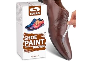 SULPO Tinte para zapatos, color marrón, 75 ml, ideal para el cuidado de piel granulada, cuidado eficaz para zapatos, bolsos y accesorios