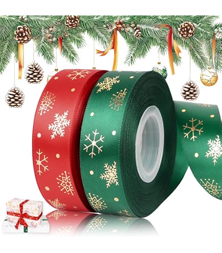 NX275 Usine Vente en gros Ruban de satin de Noël rouge ou vert LOGO personnalisé