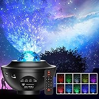LED Sternenhimmel Projektor, Sternenprojektor mit 21 Beleuchtungsmodi/Fernbedienung/Bluetooth Lautsprecher/Timer…