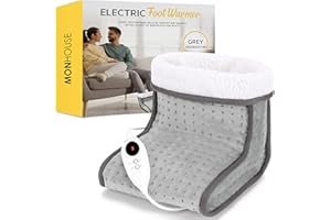 MONHOUSE Scaldapiedi Elettrico - per La Casa E L'ufficio - Cuscinetto Riscaldante Morbido E Traspirante - Terapia Del Calore Rilassante E Confortevole - Tappetino Riscaldato per Donne E Uomini