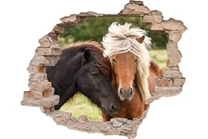 Little Deco 3D Wandsticker Wandaufkleber Wandtattoo Kinderzimmer Mädchen Pferd Wanddeko Spielzimmer Wandbild Poster Tapete Schlafzimmer Kleinkind Horse DL639-9