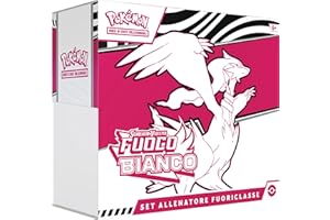 Pokémon GCC: set Allenatore Fuoriclasse dedicato a Reshiram dell’espansione Scarlatto e Violetto - Fuoco Bianco, con una carta a figura intera di Tornadus, nove buste di espansione e accessori premium