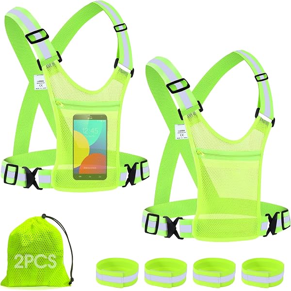 Bande réfléchissante - réflecteurs de vélo, ceinture réfléchissante avec 4 bracelets
