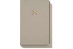 TDOLISSTE - Kalendarz 2024-2025, planer tygodniowy w formacie A5, terminarz dla nauczycieli, uczniów, biura, wielojęzyczny 1 tydzień, 2 strony, lipiec 2024 – grudzień 2025 (szary)