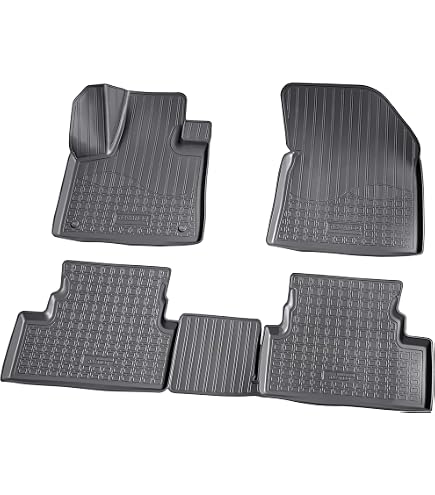 Tapis Voiture Sur Mesure Opel Crossland-X 2017+ – Antidérapant, Caoutchouc Renforcé, Noir Élégant