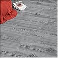 FLOREXP Vinyl Flooring - Lino Flooring,Peel and Stick Floor Tiles Self Adhesive Vinyl Flooring,2.0mm 7 Planks Waterproof,for Kitchen Living Room Floor Planks (1m²,Washed Grey)