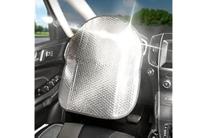 Lotvic Voiture Pare-Soleil pour Volant, Protection Solaire pour Volant de Voiture, Universel Protection Thermique de Volant, Volant De Voiture Pare-Soleil, pour SUV Camion (44 * 50CM)