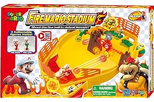 EPOCH Games 7416 Super Mario Fire Mario Stadium - Juego de mesa