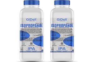 GiDeli Isopropanol 70 % 2 x 1 litre Nettoyant à haute teneur en alcool isopropylique IPA pour nettoyage des composants électroniques, lentilles et écrans