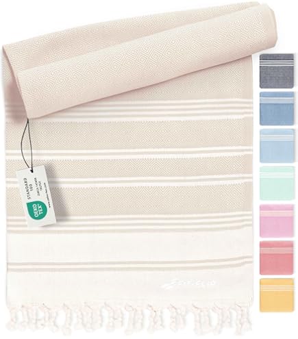 Drap De Bain Zoé 100x180 Cm – Éponge 100% Coton Absorbante – Motif Jacquard élégant – Pour Plage, Spa, Piscine Ou Maison