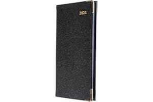 Collins Debden Business Pockets 2024 Diary Slimchart Week to View Pocket Diary (Appointments) - Business Planner and Organiser - January to December 2024 Diary - Weekly - Black - CAPB.99-24