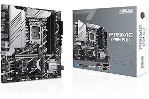 ASUS Prime Z790M-PLUS Placa Base Intel Z790 (Tres M.2, 10+1 DrMOS, DDR5, Intel 1 GB LAN, HDMI, USB 3.2 Gen 2x2 Type-C, USB 3.2 Gen 1 Type-C Frontal, compatibilidad con Thunderbolt, Aura Sync), Negro