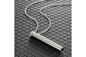 ANGIVLGA Anxiety Relief Necklace,Anapana Breathing Necklace Stop Smoking,Calms for Anxiety,Durable Stainless Steel Necklace,Meditation Practice for Relaxation Gifts for Women (02)