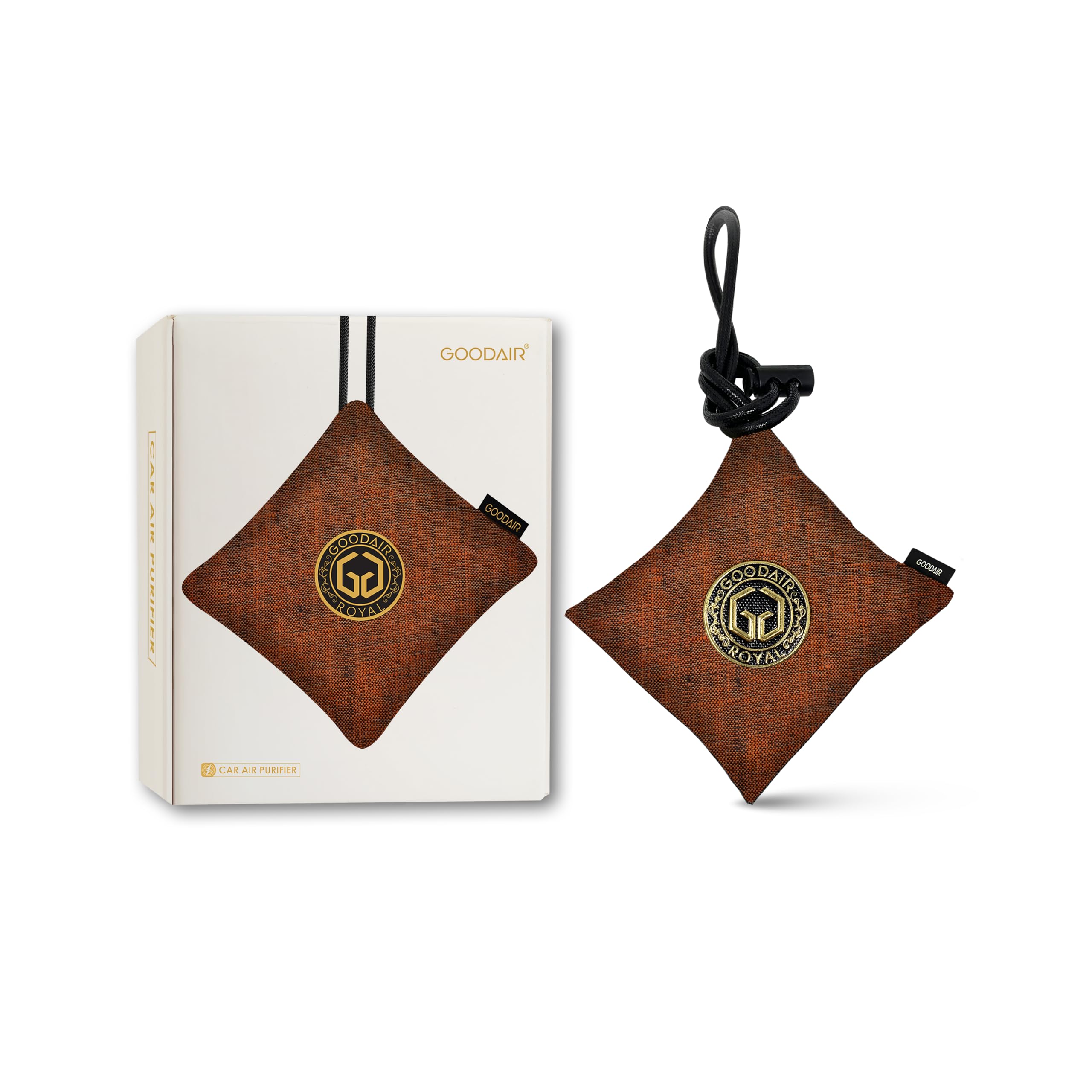 GOODAIR Royal Premium Impregnated Activated_Carbon Car Air Purifier | Non-electric | Romantic Coffee