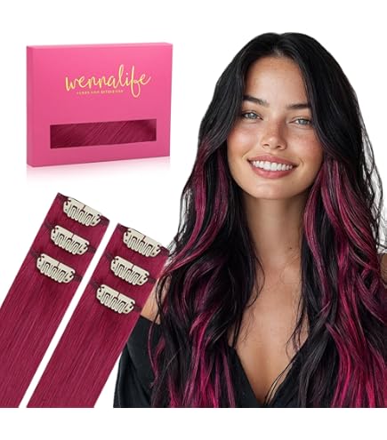 Hair Extensions Clip In Hair Extensions Real Human Hair Extensions Kinky Straight Brazilian Human Hair Clip In Extensions For Women 8Pcs Seamless Clip Ins For Black Women Hair Extensions Clip In - View #3