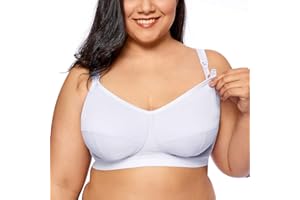 Gratlin Femme Soutien-Gorge d'allaitement Grande Taille en Coton sans Armature
