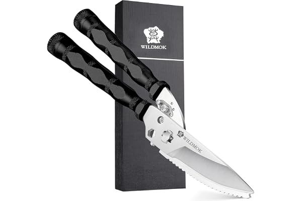 WILDMOK Cisailles à Volaille Robustes - Cisailles d'extérieur à Volaille Multifonctions en Acier Inoxydable de 21,6 cm, Ciseaux de Cuisine Ultra tranchants pour Camp en Plein air, Noir