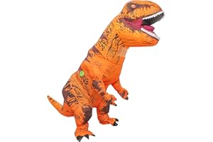 Rafalacy Inflatable Dinosaur Costume Adult Fancy Dinosaur Suit Blow up Trex Full Body Dino Costume For Halloween Cosplay Party