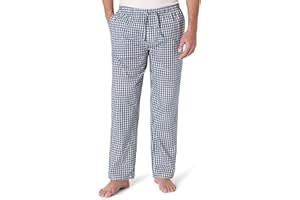 Amazon Essentials Hombre Pantalón de Pijama Tejido de Corte Recto con Bolsillos