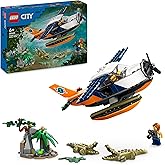 LEGO City Idrovolante dell’Esploratore della Giungla, Aereo Giocattolo da Costruire con 2 Minifigure, 3 Action Figure di Cocc