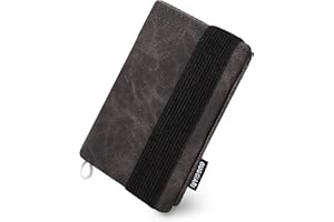 GUGGIARI® Tarjetero para Tarjetas de Crédito - Mini Cartera Anti RFID para Hombre - Billetera Ligera y Compacta - Billetes, Tarjetas, Llaves estarán Seguras en la Cartera Antirrobo