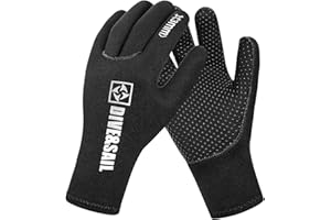 Joysummer Guantes de Neopreno de 3mm - Guantes de Buceo Térmicos y Cálidos para Hombres y Mujeres, Guantes de Natación Antideslizantes Resistentes al Desgaste para Surfear Pescar