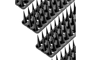KONZEPT 11 3 Meter Taubenabwehr Spikes (3cm Hoch) – UV-beständiger Kunststoff in Schwarz, wetterfest, Click-System (6Stück x 50cm), 3-reihig Vogelschutz ideal für Balkon und Fensterbank, schnelle Montage