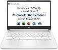 HP Stream 14s-fq0020na 14 Inch Laptop, White (AMD Athlon 3020e, 4 GB RAM, 64 GB eMMC, Windows 10 Home S) - Microsoft 365 (12 Month Free Subscription Included)