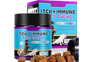 OSNCG Itch & Immune Chews for Dogs (30 Chews) – Skin & Coat Support, Seasonal Comfort, Omega 3, Colostrum & Probiotics – Helps with Itchy Paws, Skin, Eyes & Ears –Peking Duck Flavour