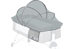 Orzbow Universal Mosquitera Cuna Bebe,Respirable Red Antimosquitos Bebe con Cremallera para Cuna Colecho,Estable Mosquitera Cuna de Viaje con Malla Densa,Bloquear Gatos e Insectos (Gris Oscuro)
