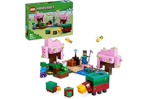 LEGO Minecraft El Jardín de Cerezos en Flor de Juguete - Árboles, Figura de Sunny, Abejas y Criaturas Inc. Zombi - Regalo Gamer para Niños y Niñas de 8+ Años Fans del Videojuego 21260