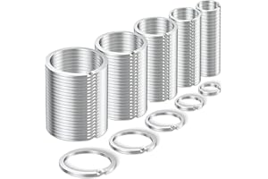 LOVEXIU Anelli Portachiavi 15mm 20mm 25mm 30mm 35mm, anello portachiavi acciaio inox 100PCS, Aiatto Anello Portachiavi, Portachiavi Chiuso,Per Uomini E Donne, Uffici, Casa, Organizzazione Chiavi Auto