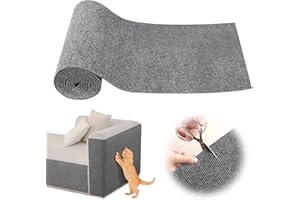 ELECTRI-HQ 100CM*30CM Tappeto tiragraffi per gatti，4 colori e 4 misure， tappeto tiragraffi gatti， adesivo tappetino gatto， protezione divano graffi gatto antigraffio divano (grigio chiaro, S)