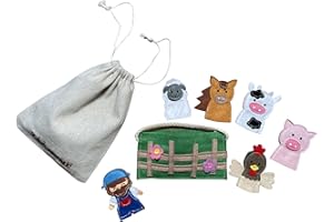 ZAC HOME Old MacDonald Had A Farm Nursery Rhyme Finger Puppet Farm Animal Finger Puppets for Kids