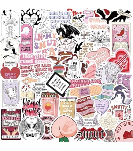 NATOSU 52 stuks esthetische boekenstickers, waterdichte anime-stickers voor laptop, dagboek, Kindle, koffer, motorhelm, scrapbook, roze, kawaii, leesstickers voor meisjes NATOSU 52 stuks esthetische boekenstickers, waterdichte anime-stickers voor laptop, dagboek, Kindle, koffer, motorhelm, scrapbook, roze, kawaii, leesstickers voor meisjes