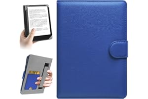 HoYiXi Universal Case for 6.8-7 inch Kindle eReader Compatible with Paperwhite/PocketBook and Tolino/Kobo Clara 2E/Kobo Clara HD,6",6.8" eReader Protective cover Built-in pocket,blue