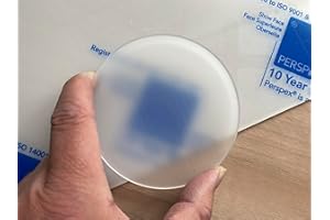 [WOOTTON INDUSTRIES LIMITED] 150mm Double Sided Frosted Round Disc Circle [3mm Thick] Perspex Acrylic Custom Size Cut Discs Circles.