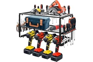 IBVIVIC Organisateur D'Outils ÉLectriques Perceuse Contenir, Support Mural pour Rangement pour Garage, Ateliers (4 Perceuses)