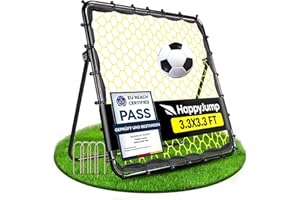 ‎HAPPY JUMP Happy Jump Fußball Rebounder 1x1m – Verbessert Technik & Reaktion, mit verstellbaren Winkeln, Stabiler Wabenstruktur, ideal für Einsteiger & Fortgeschrittene