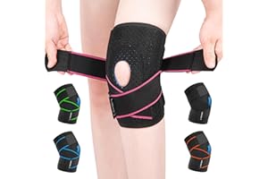 DINGIRA Kniebandage Damen & Männer – Verstellbare, atmungsaktive Bandage für Knieschmerz, Meniskus, Arthrose – Kniestütze, Knie Bandage, Knee Support, Knee Brace, Kniebandagen