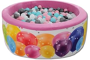Odolplusz Bällebad Bällepool Spielbälle Bällchenbad mit 200 bunten Bällen, 90 x 30 cm, viele Farben zur Auswahl Spielbälle Kugelbad Spielbecken (Schmetterlinge)