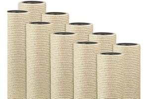 Kratzbaumland 12 cm Deluxe-Sisalstamm mit 8 mm Sisalseil Länge: 60 cm/Gewinde: 10 mm (M10)