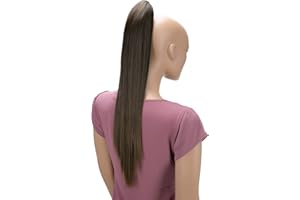 CAISHA by PRETTYSHOP 60cm Coda Capelli Stella Con Pinza Capelli Lungo Capelli Extensions Finta Per Donna Liscio Marrone Mix H625