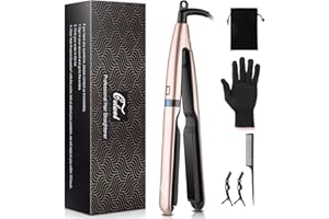 Culwad Glätteisen Haarglätter mit 25 mm Platte Keramik Glätter, Temperatur 160 ℃ -230 ℃ Digital Display, Dual-Spannung, Ausschaltautomatik