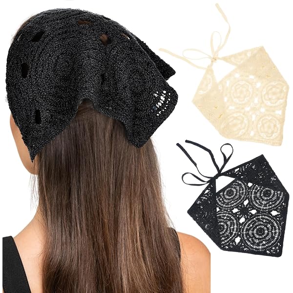 Gehäkeltes Haarband Für Damen – Stylisches Pilzmuster-Bandana Als Haar-Accessoire, Vielseitig Als Kopftuch Oder Stirnband