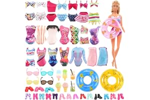 Miunana 5 Vestidos De Novia + Albornoz + 12 Accessorios + 8 PCS Zapatos para 11.5 Pulgadas 30 cm muñeca