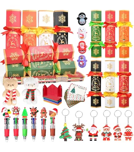 Kit 18 Christmas Crackers à Personnaliser - Avec Cadeaux Et Blagues - DIY Noël - 2