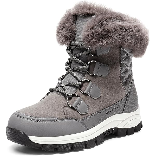 Laarzen Heren Dames Snowboots Suède Winterlaarzen Winterschoenen Veterschoenen Warmte Waterdicht Antislip Boots,Bruin,39 EU
