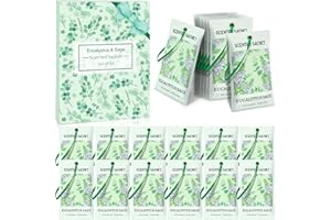 ‎SCENT-HI Scent-Hi Duftsäckchen aus Eukalyptus Sage für Schränke, Duftsäckchen für Schrank, Schuhschränke, Schubladen, Autoduft, 14 Beutel Beseitigung von Gerüche