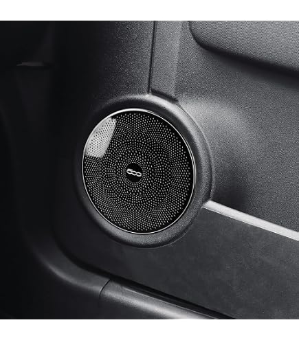 4 Coperture Pulsanti Radio Per Auto Fiat 500 (2008+) CD, Strumento Rimozione, Colore Nero